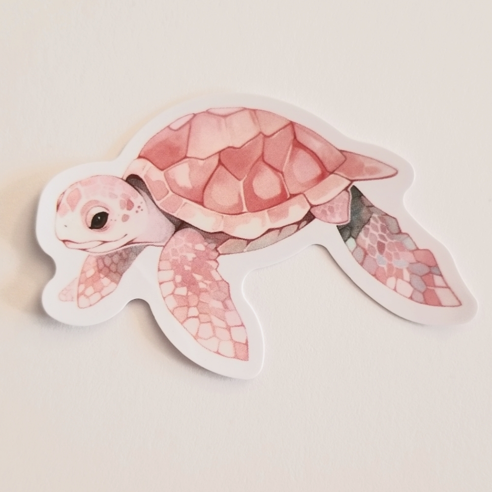 10/$10 Pink Sea Turtle Sticker